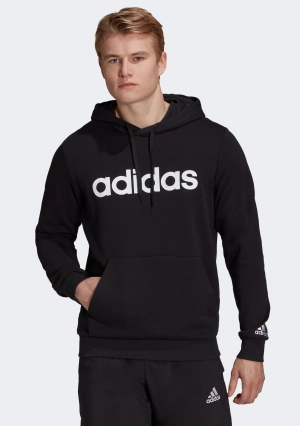 Adidas Mens Linear Logo Full Length Hoodie
