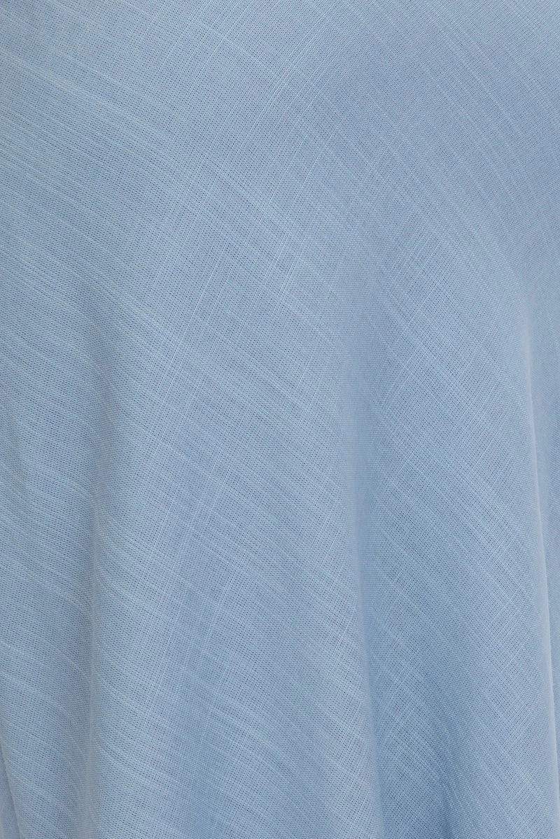 Blue Midi Dress Halter Neck