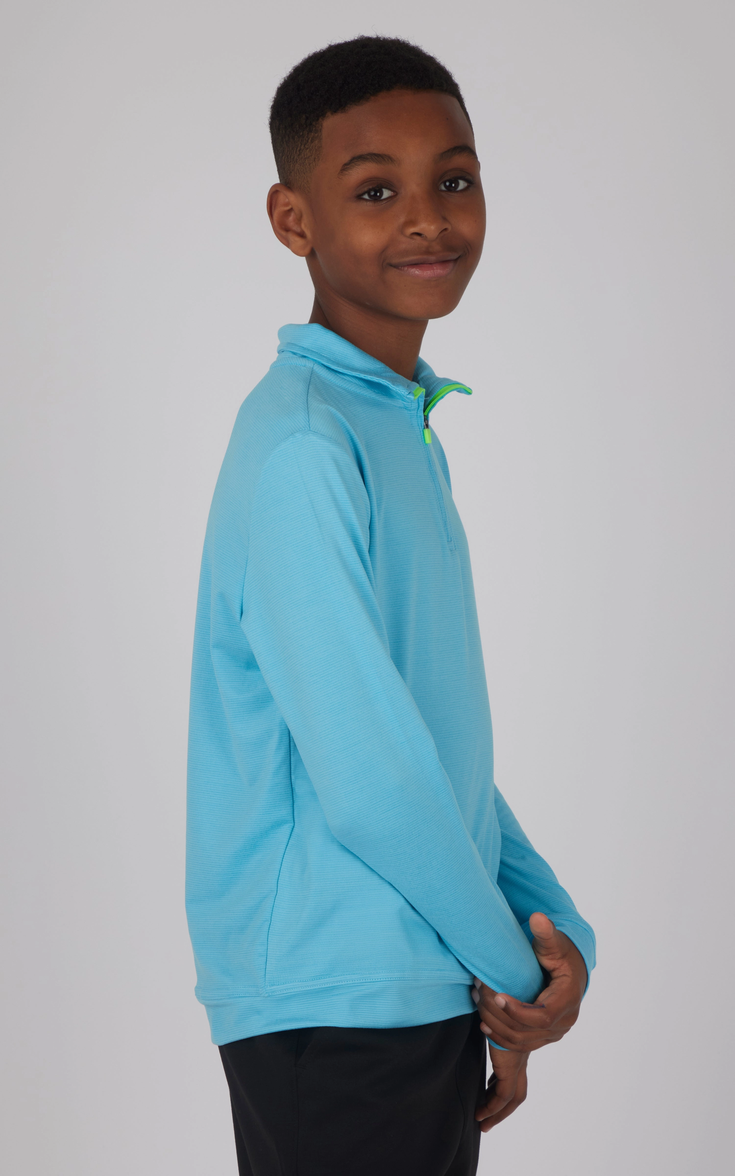 Boys Quarter Zip Pullover Sweatshirt