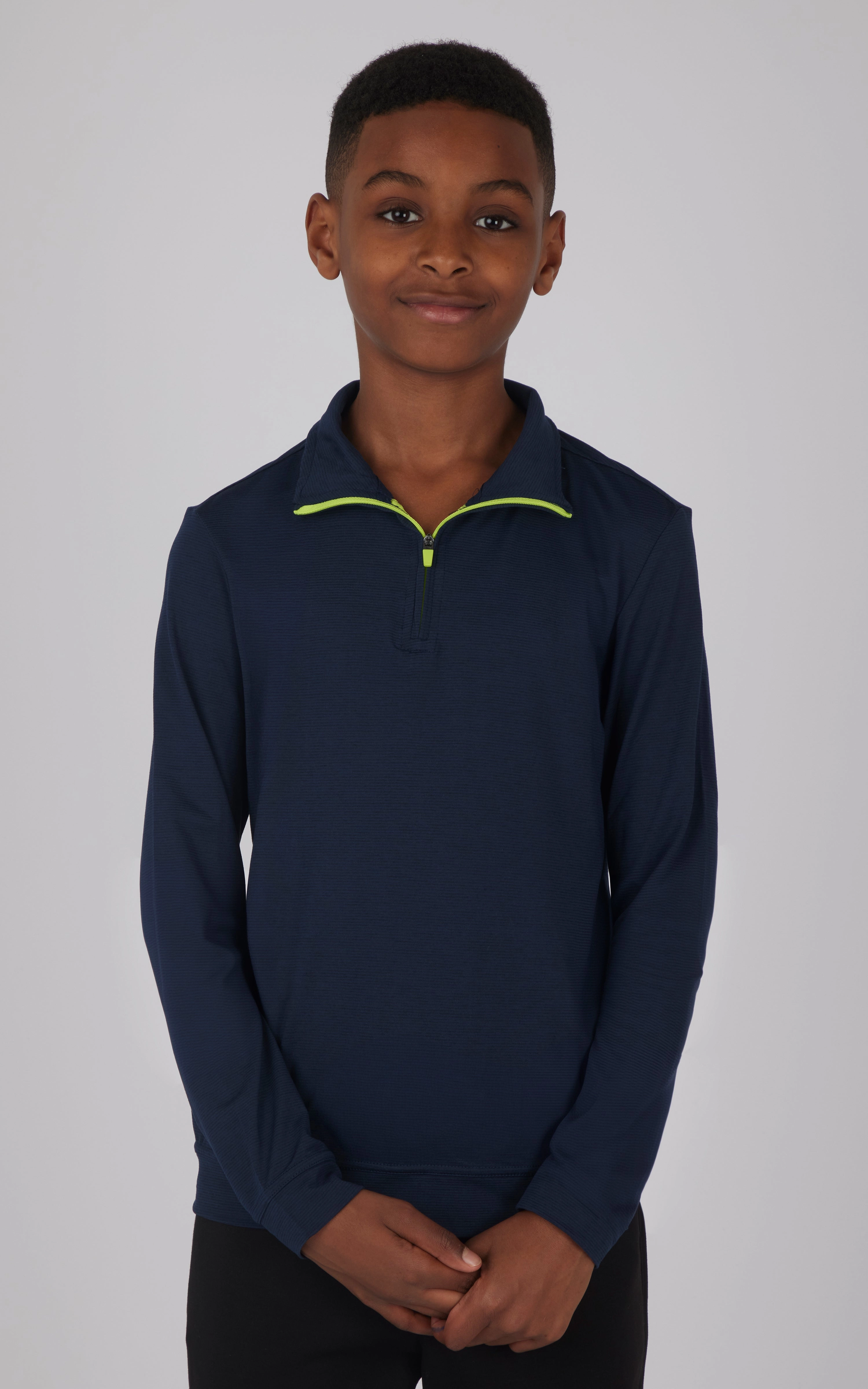 Boys Quarter Zip Pullover Sweatshirt