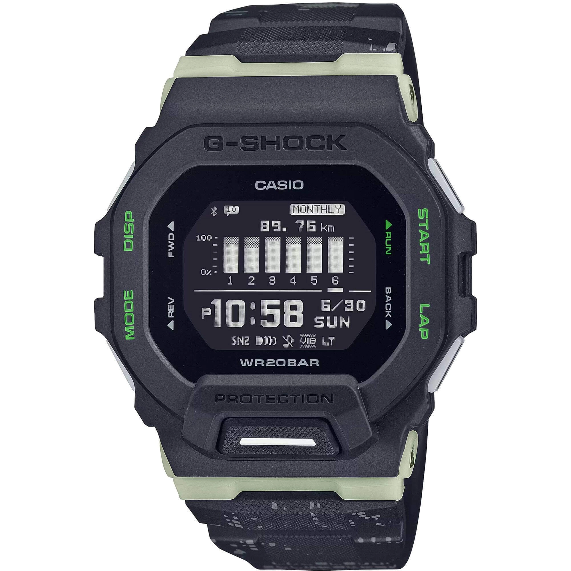 Casio Men's Digital Watch - G-Shock G-Squad Black and Grey Dial Strap | GBD-200LM-1CR