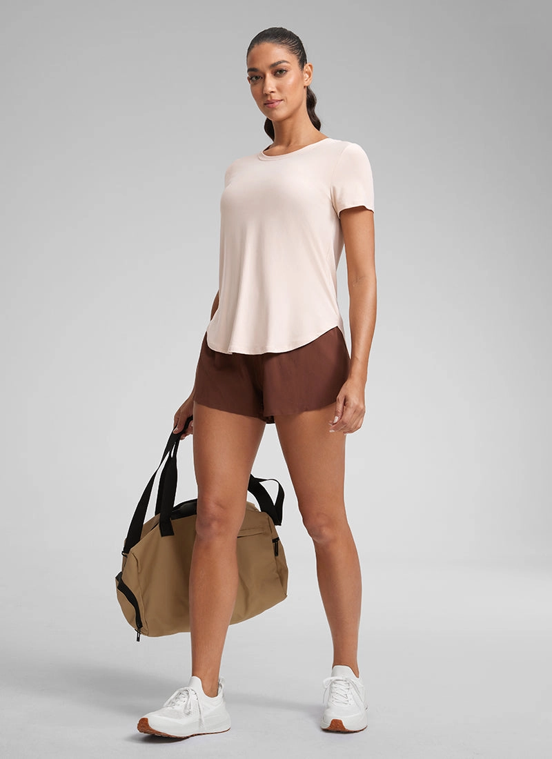 Cloudweight Crewneck Short Sleeve Shirts Side Slit
