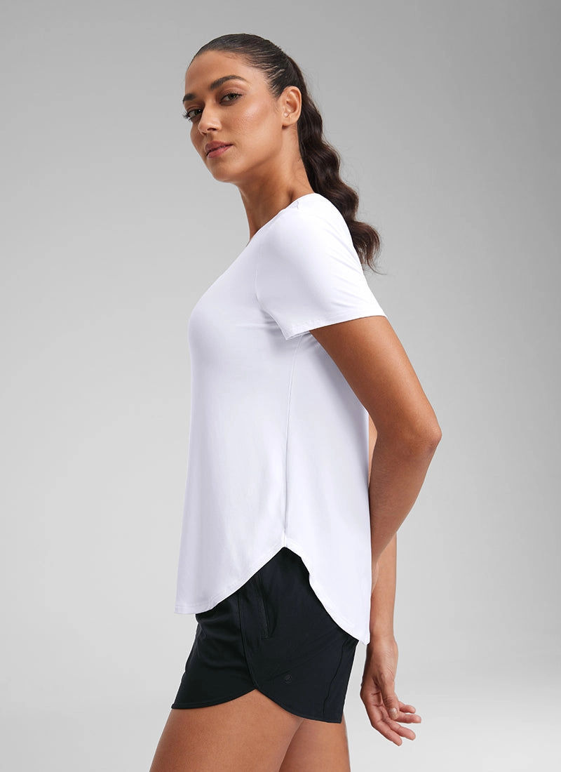 Cloudweight Crewneck Short Sleeve Shirts Side Slit