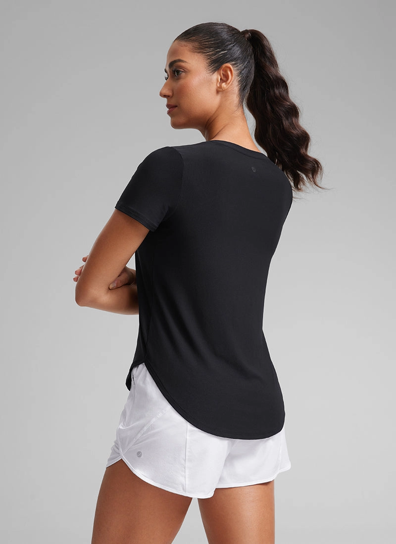 Cloudweight Crewneck Short Sleeve Shirts Side Slit