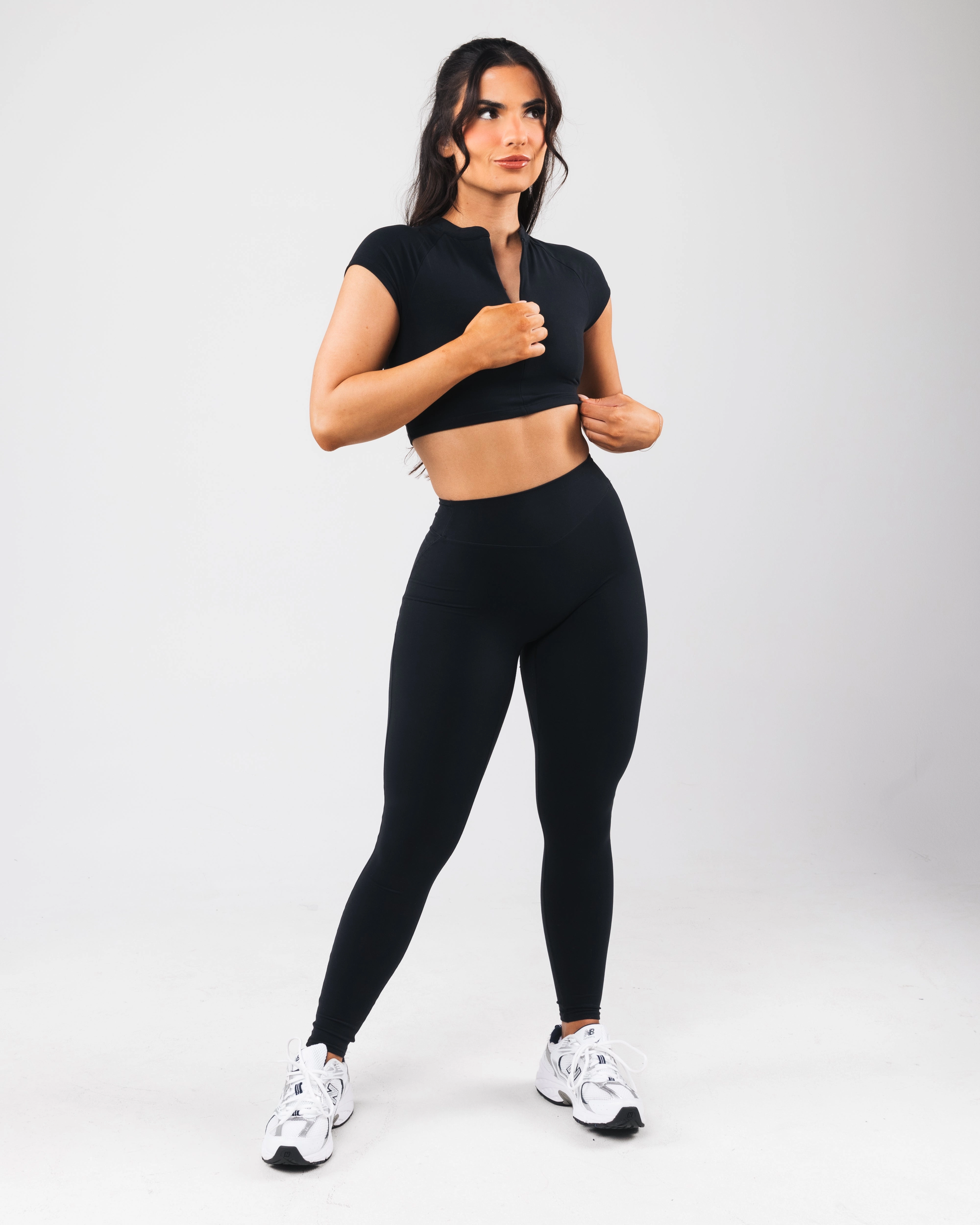 KDM Zip Bra - Black