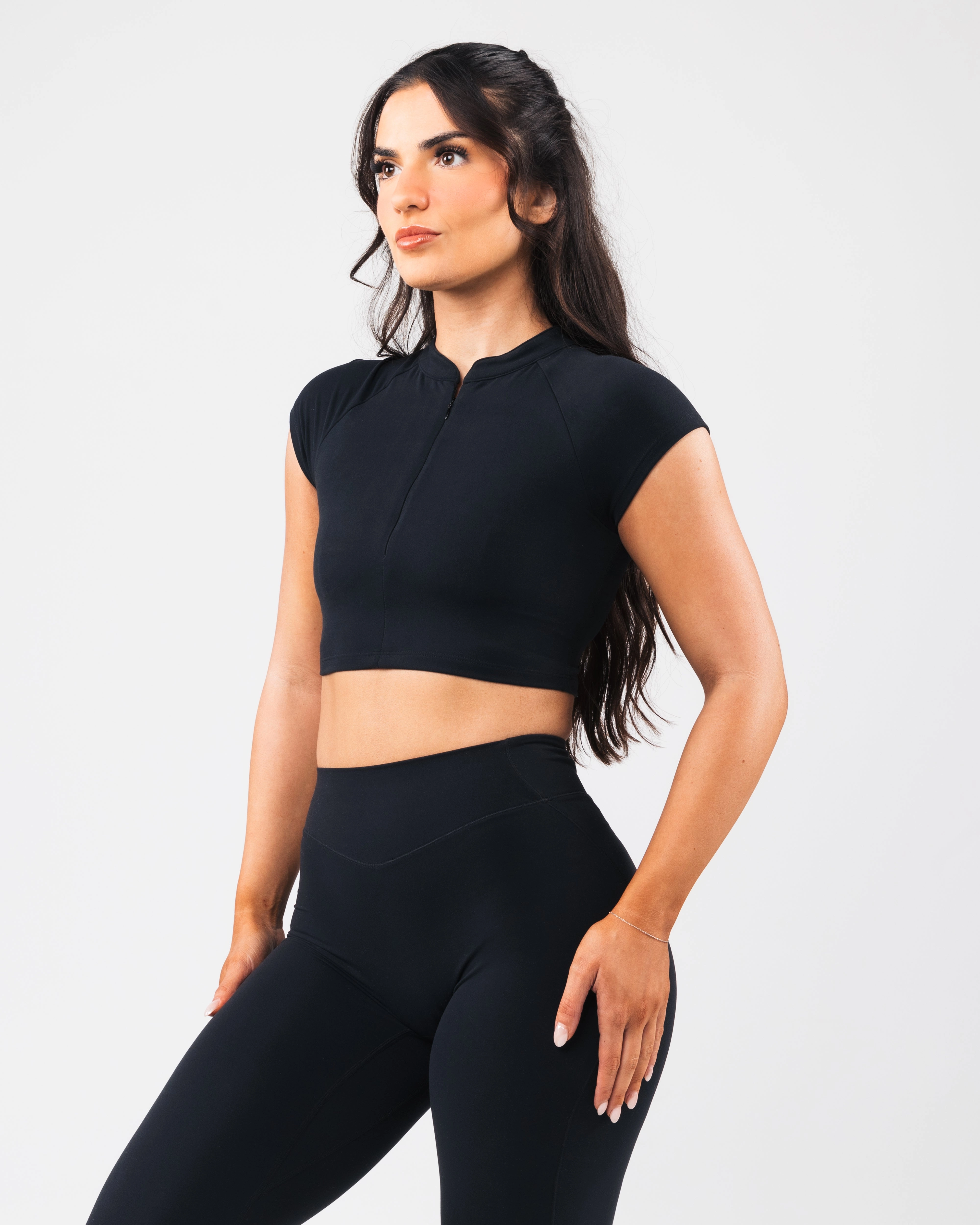 KDM Zip Bra - Black