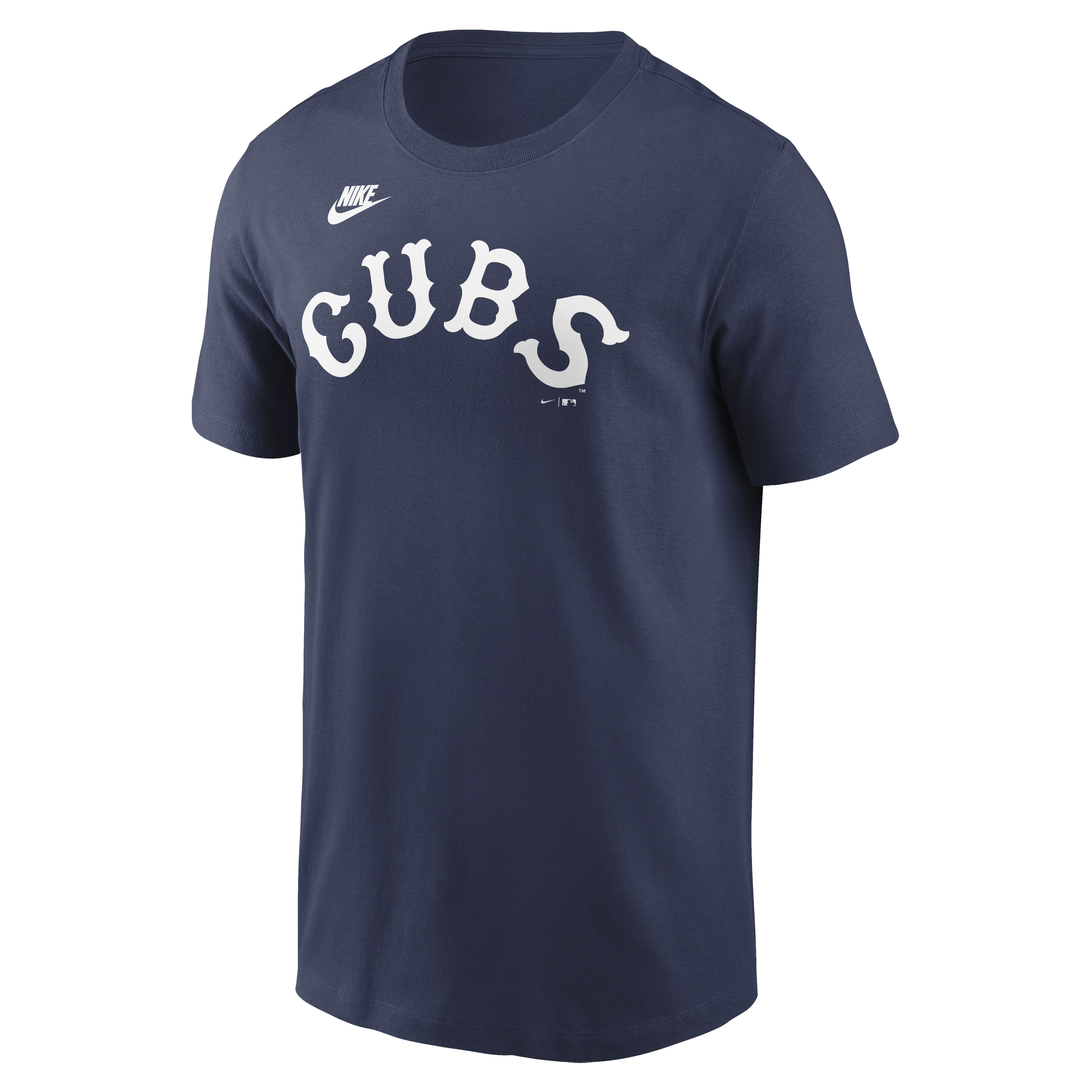 Men's Chicago Cubs Nike Cooperstown Navy Wordmark T-Shirt