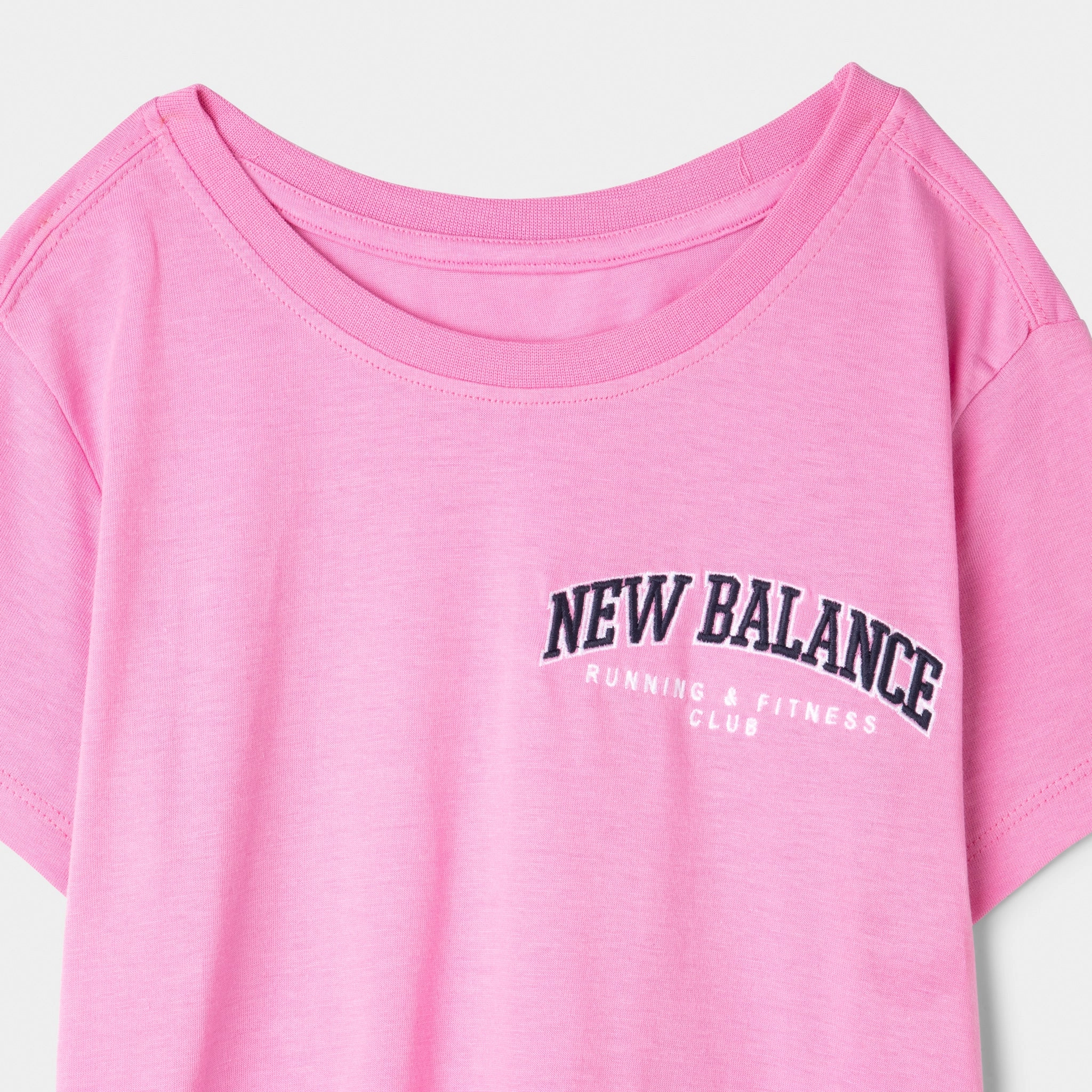 New Balance Junior Girls' Club Baby Tee Rose Sugar
