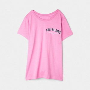 New Balance Junior Girls' Club Baby Tee Rose Sugar