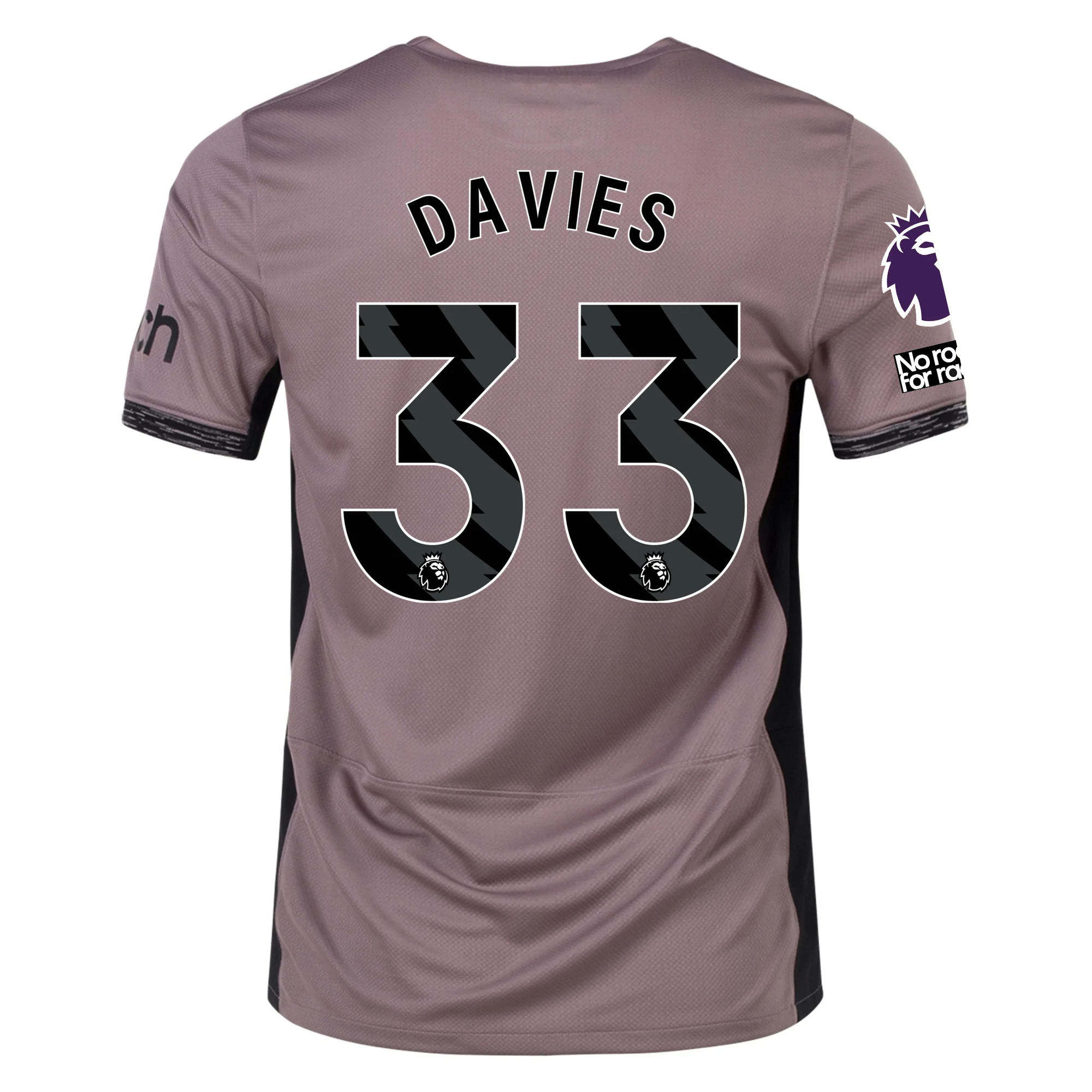 Nike Tottenham Ben Davies Third Jersey w/ EPL   No Room For Racism Patches 23/24 (Taupe Haze/Diffused Taupe)