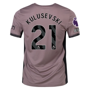 Nike Tottenham Dejan Kulusevski Third Jersey w/ EPL   No Room For Racism Patches 23/24 (Taupe Haze/Diffused Taupe)
