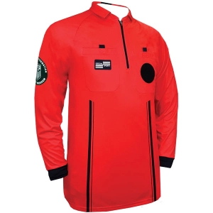 Official Sports Men's Long Sleeve Referee Jersey 9075 USSF Pro (Red)