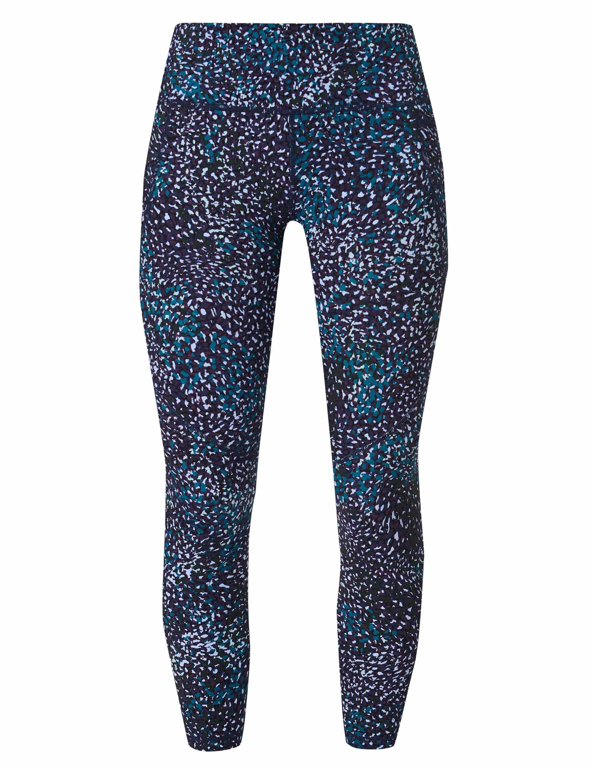 Power 7/8 Gym Leggings - Blue Aurora Print