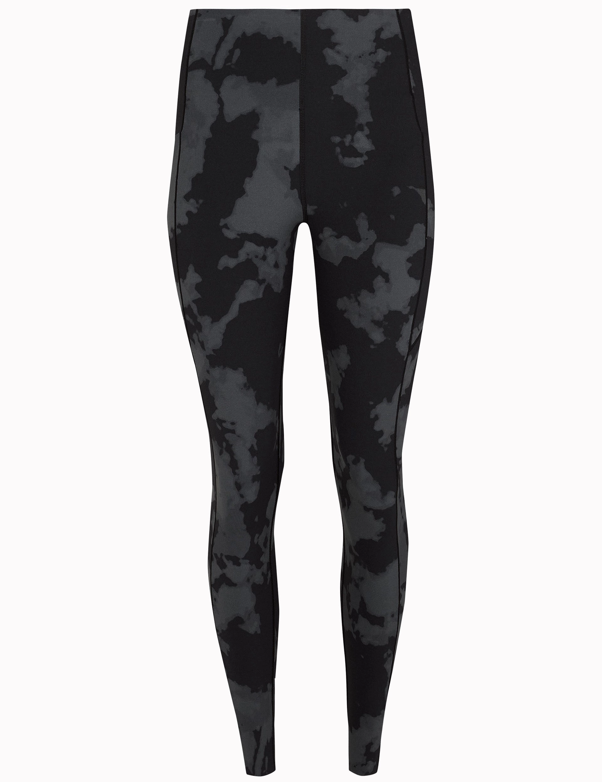 Power UltraSculpt High Waisted Gym Leggings - Black Fade Print