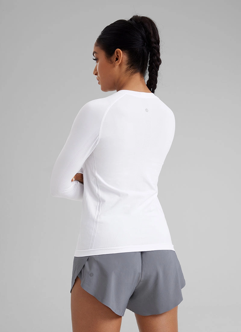 Seamless Crew Neck Workout Long Sleeve Shirts