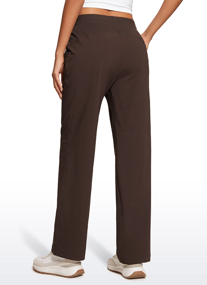 Strech Straight Leg Casual Pants 30'' - High Rise