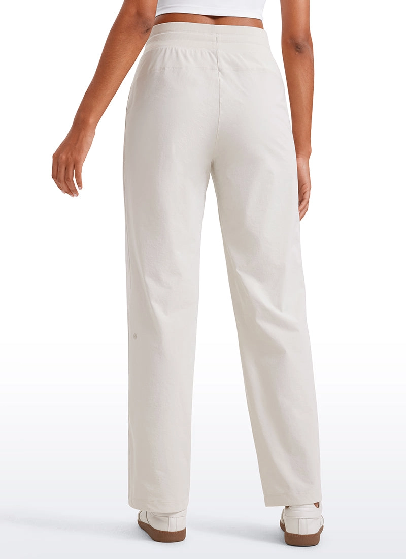 Strech Straight Leg Casual Pants 30'' - High Rise