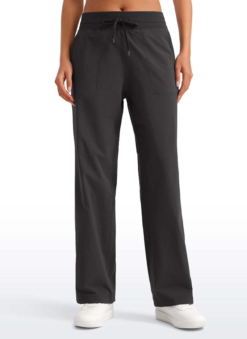 Strech Straight Leg Casual Pants 30'' - High Rise