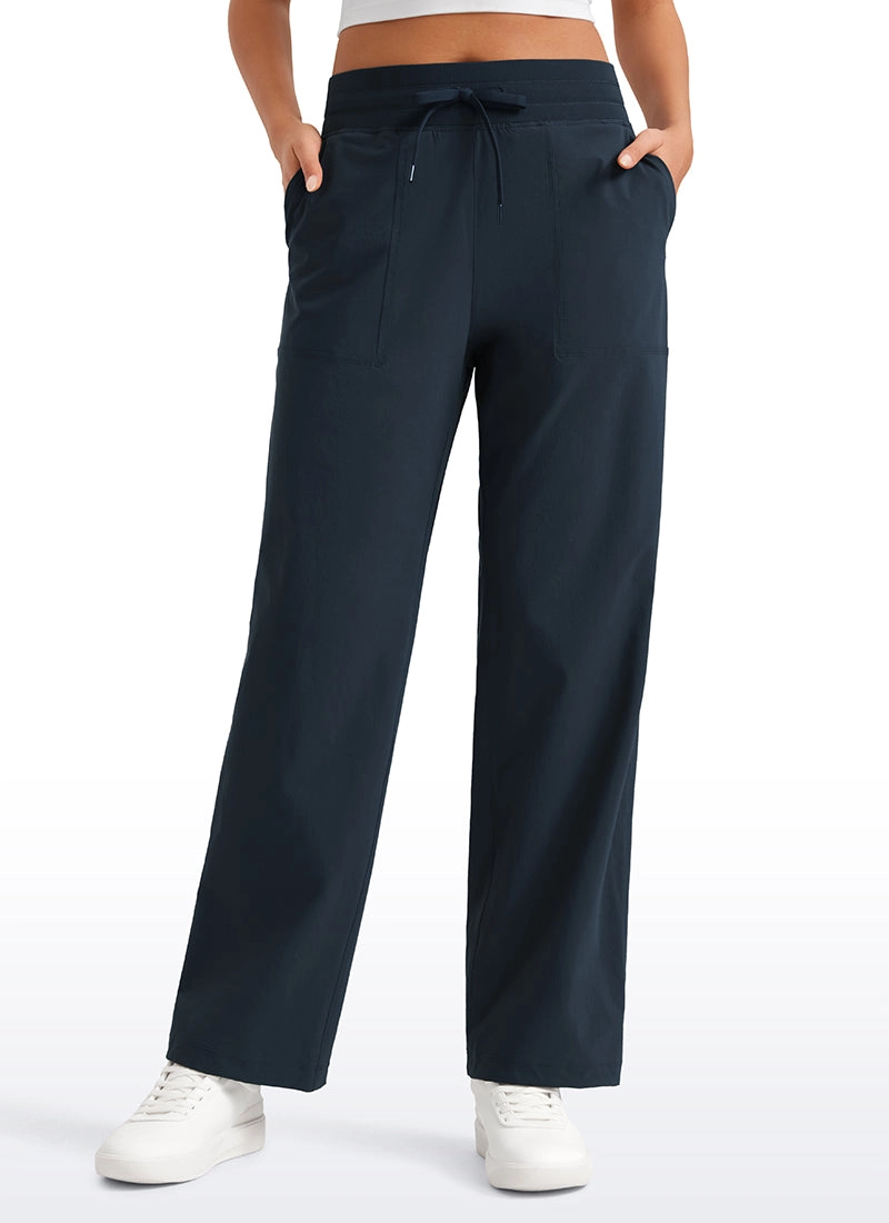 Strech Straight Leg Casual Pants 30'' - High Rise