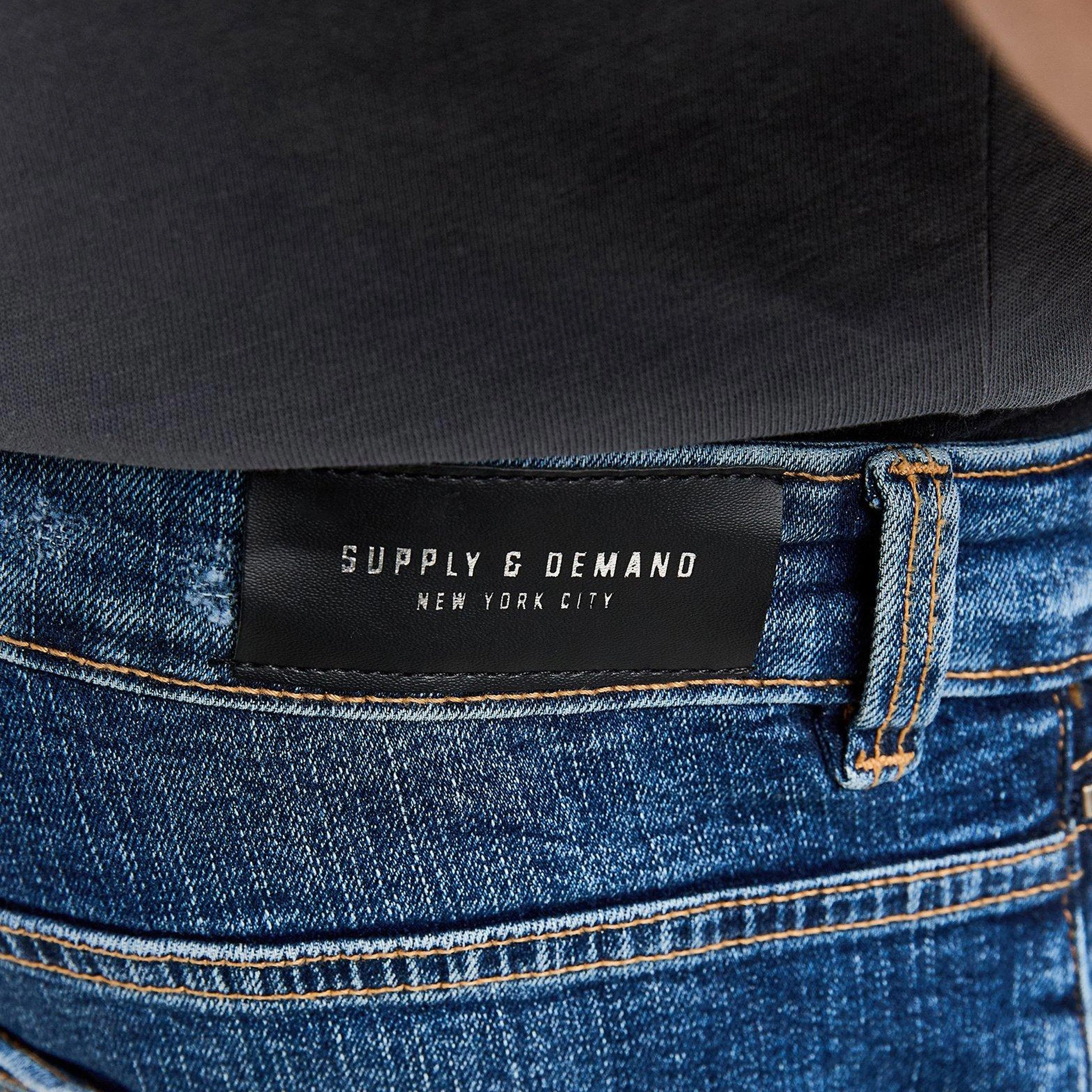Supply & Demand Scoot Denim Shorts / Mid Blue Wash