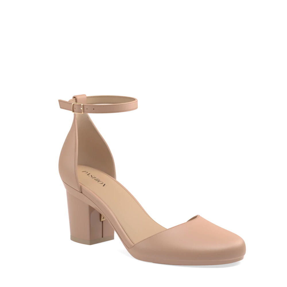 The Jocelyn - Latte Leather 3 Block - FINAL SALE