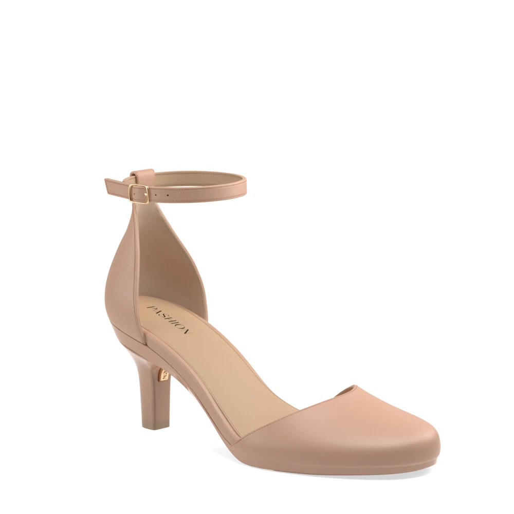 The Jocelyn - Latte Leather 3 Stiletto - FINAL SALE