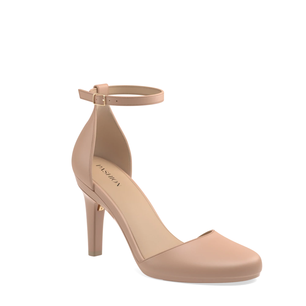 The Jocelyn - Latte Leather 4 Stiletto - FINAL SALE