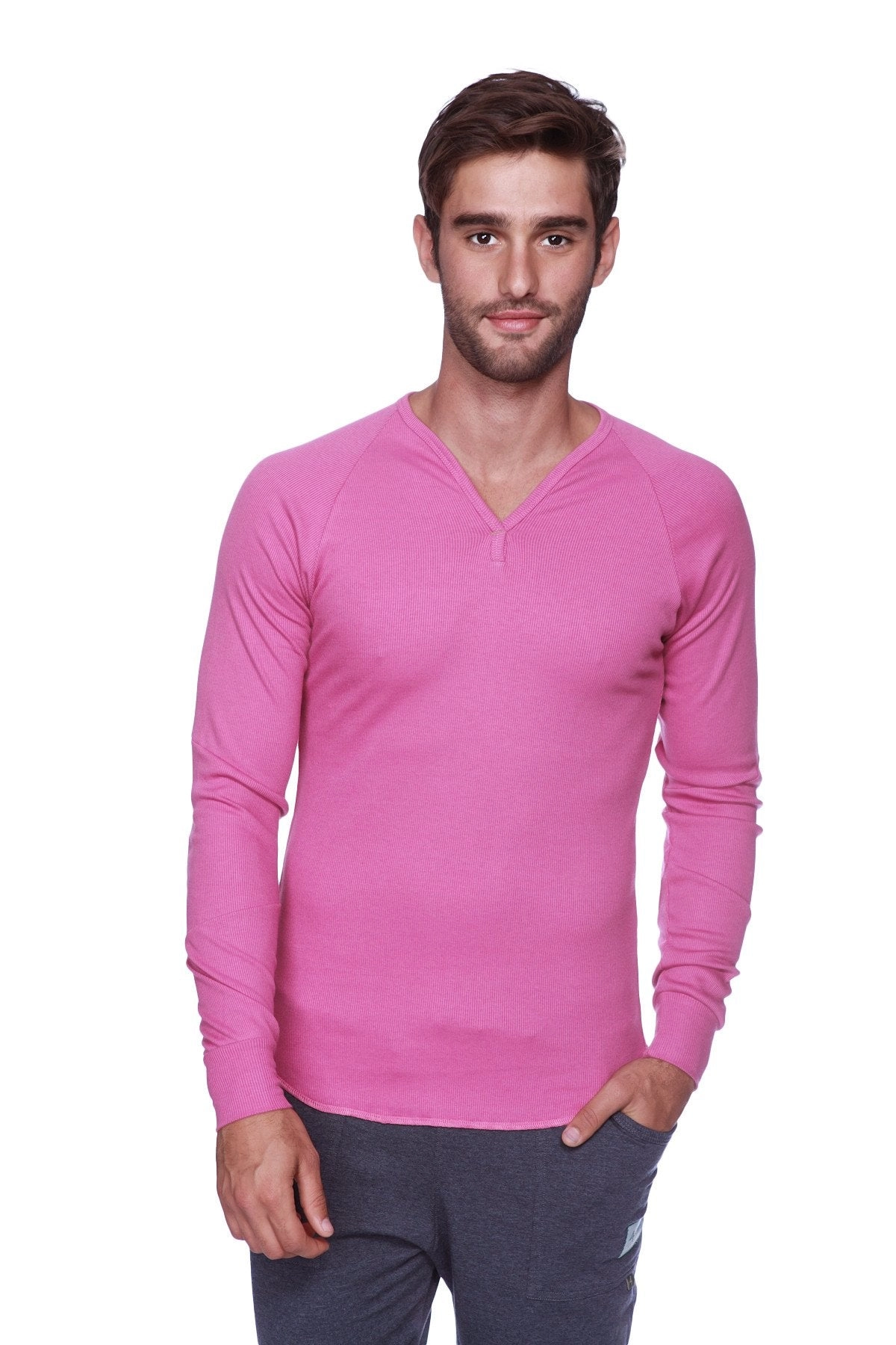 Thermal V-Neck Long Sleeve (Berry)
