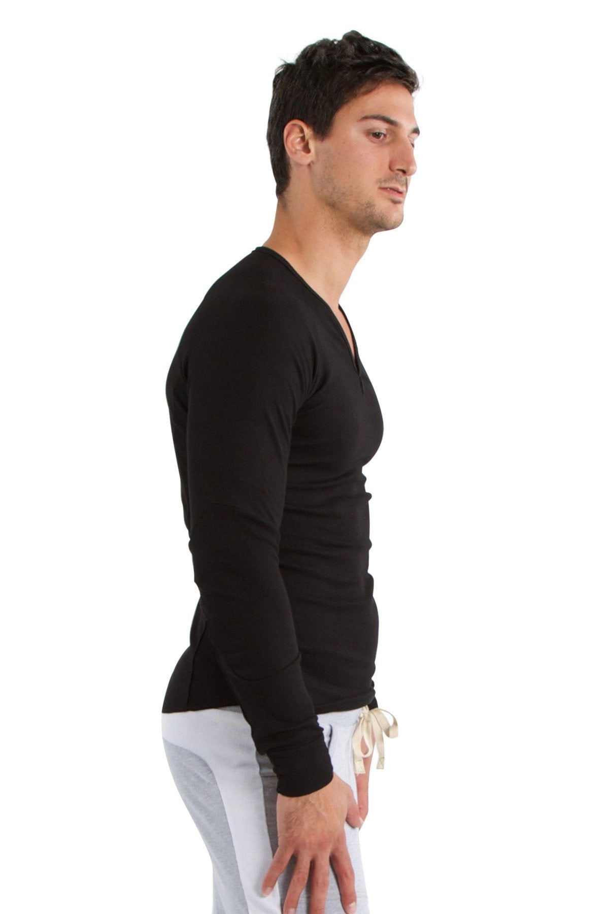 Thermal V-Neck Long Sleeve (Black)