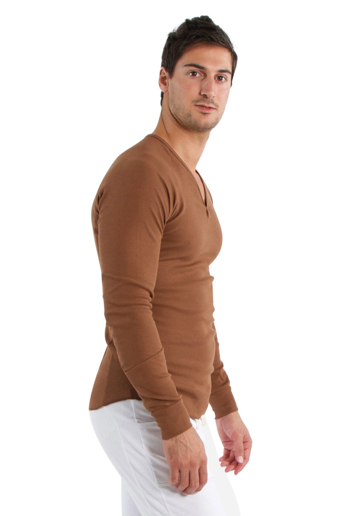Thermal V-Neck Long Sleeve - Chocolate