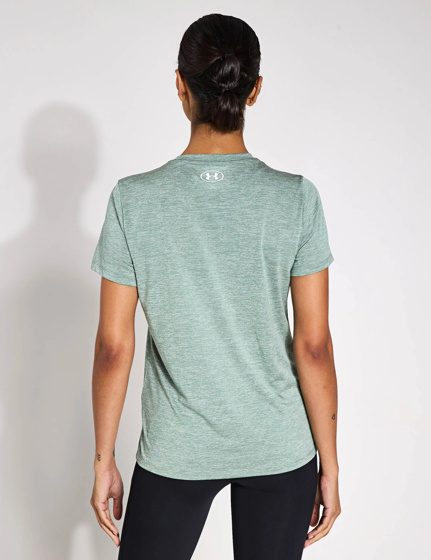 UA Tech Twist Short Sleeve - Silica Green/White