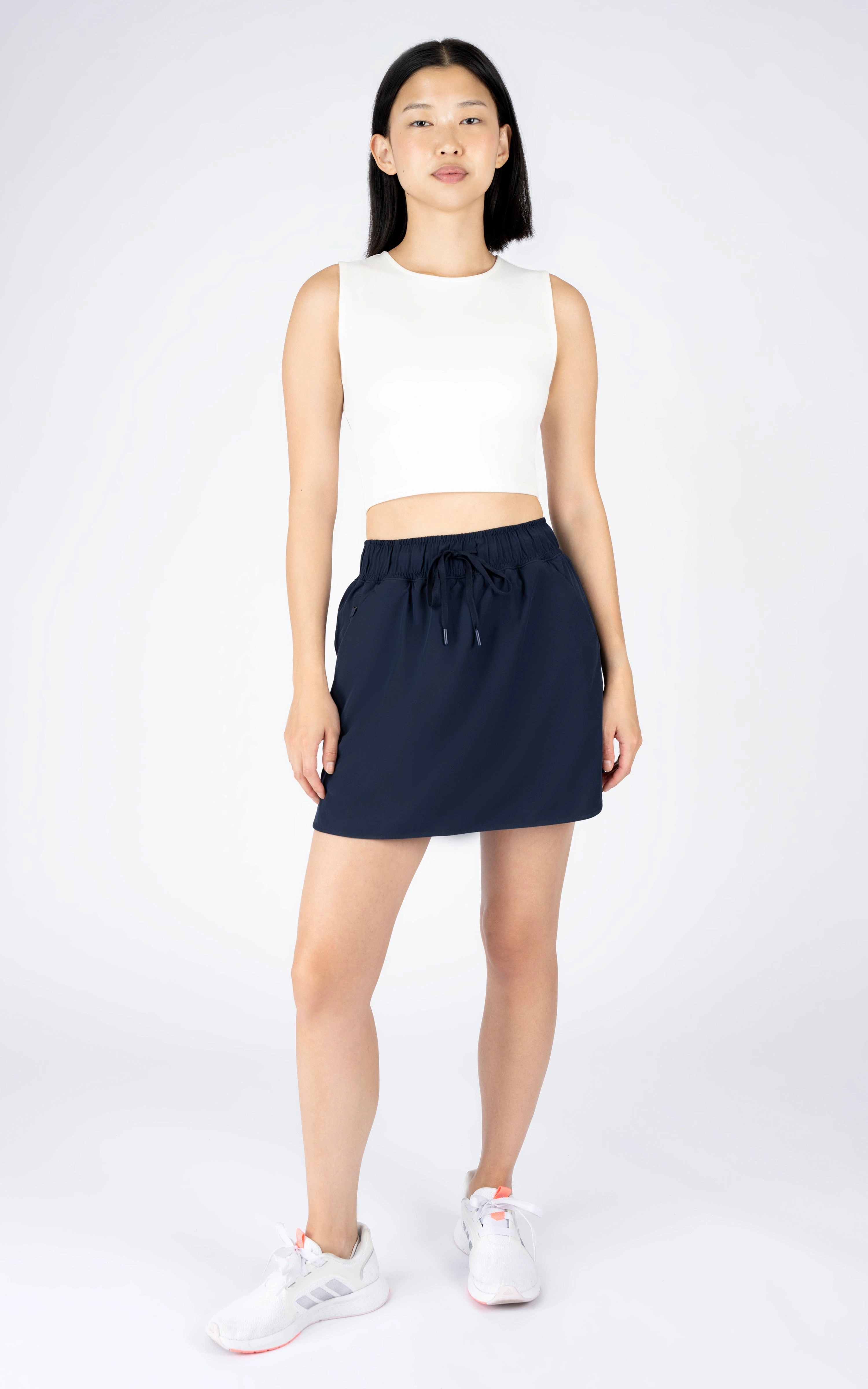 Woven Skort with Built-in Shorts